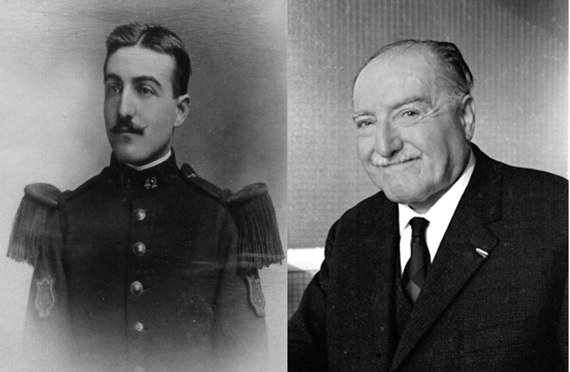 Edmond Tournier en 1911, à 21 ans, et en 1965, à 75 ans.